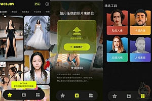 FaceJoy脸趣高级版(AI换脸),支持变脸、换脸、脸部编辑等多种功能