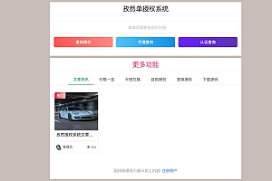 孜然单授权系统V2.0PHP授权系统源码
