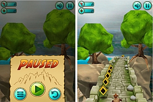 神庙逃亡小游戏源码,自适应休闲小游戏源码,电脑手机都可以玩,适合引流的程序代码