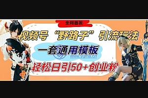 视频号“野路子”玩法,评论区疯狂截流,一套模板单日单号引流50+创业粉