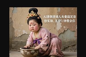 AI唐朝胖美人夫妻搞笑涨粉实操,五分钟教会你