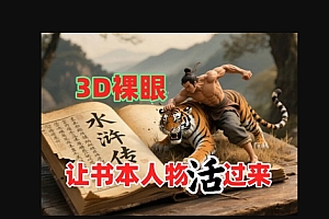 书本人物裸眼3D视频,新的玩法,流量超猛,保姆级教程