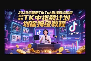 2025年最新TikTok影视解说项目,新手也能挣美金,TK中视频计划保姆级教程
