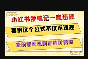 小红书发笔记一直违规,套用这个公式不仅不违规,来的还都是精准的付费粉