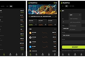 WealthFlow多语言加密交易所源码下载|现货·期权·杠杆·借贷·质押|含外汇美股期货全品类|内置模拟盘+场控输赢|UniApp前端+PHP后端