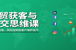 外贸获客与成交思维课:多平台找客、风险控制及客户维护技巧