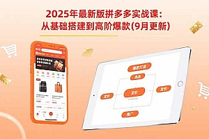 2025年最新版拼多多实战课:从基础搭建到高阶爆款(9月更新)