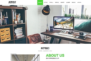 响应式品牌广告设计类pbootcms网站模板 VI设计公司网站源码下载