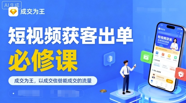 短视频获客出单必修课,成交为王,以成交为导向,直接做能成交的流量 易购买商城的头像-易购买商城 Brant